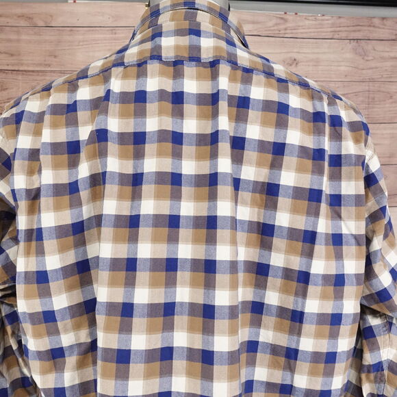 DANIEL CREMIEUX CLASSICS LONG SLEEVE CHECK BUTTON DOWN SHIRT MENS SIZE L LARGE - Picture 5 of 7